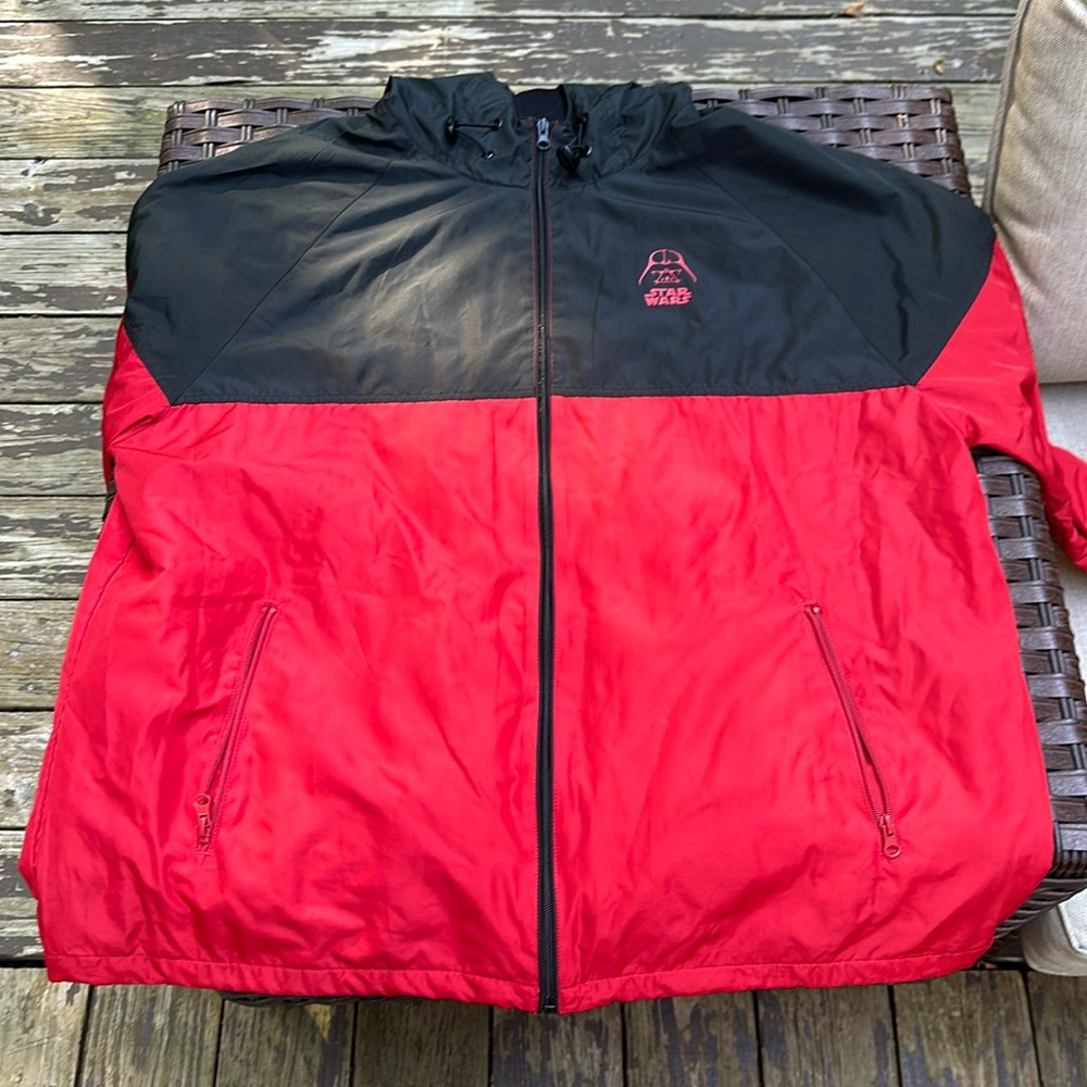 RARE! Star Wars official Disney Parks Darth Vader logo windbreaker